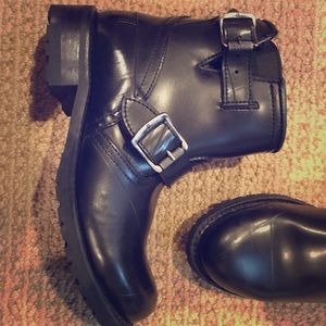 Frye Ankle Boots, Shearling/Recycled Tire …